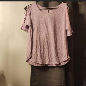 Soho Light Purple Short Sleeve Top